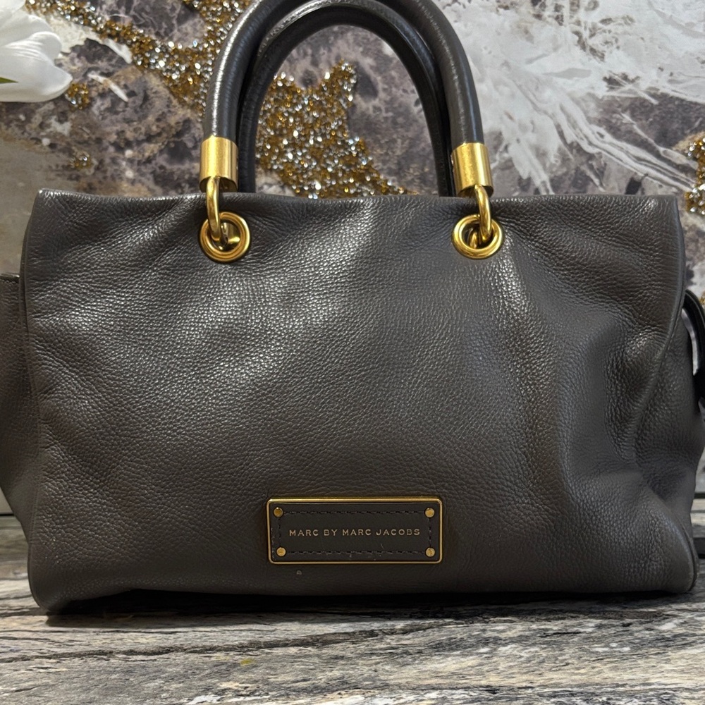 Marc by Marc Jacobs Dark Gray Leather Satchel